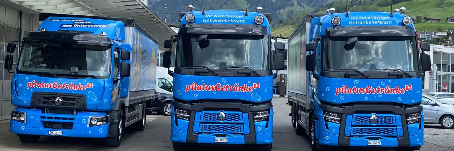 Drei neue Renault Trucks für die Pilatus Getränke AG